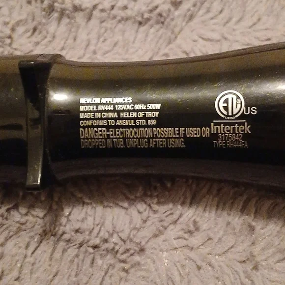 REVLON RV444 Hair Dryer Hot Air Styler Hair Brush Curling Iron Barrel Rotates - Picture 4 of 4